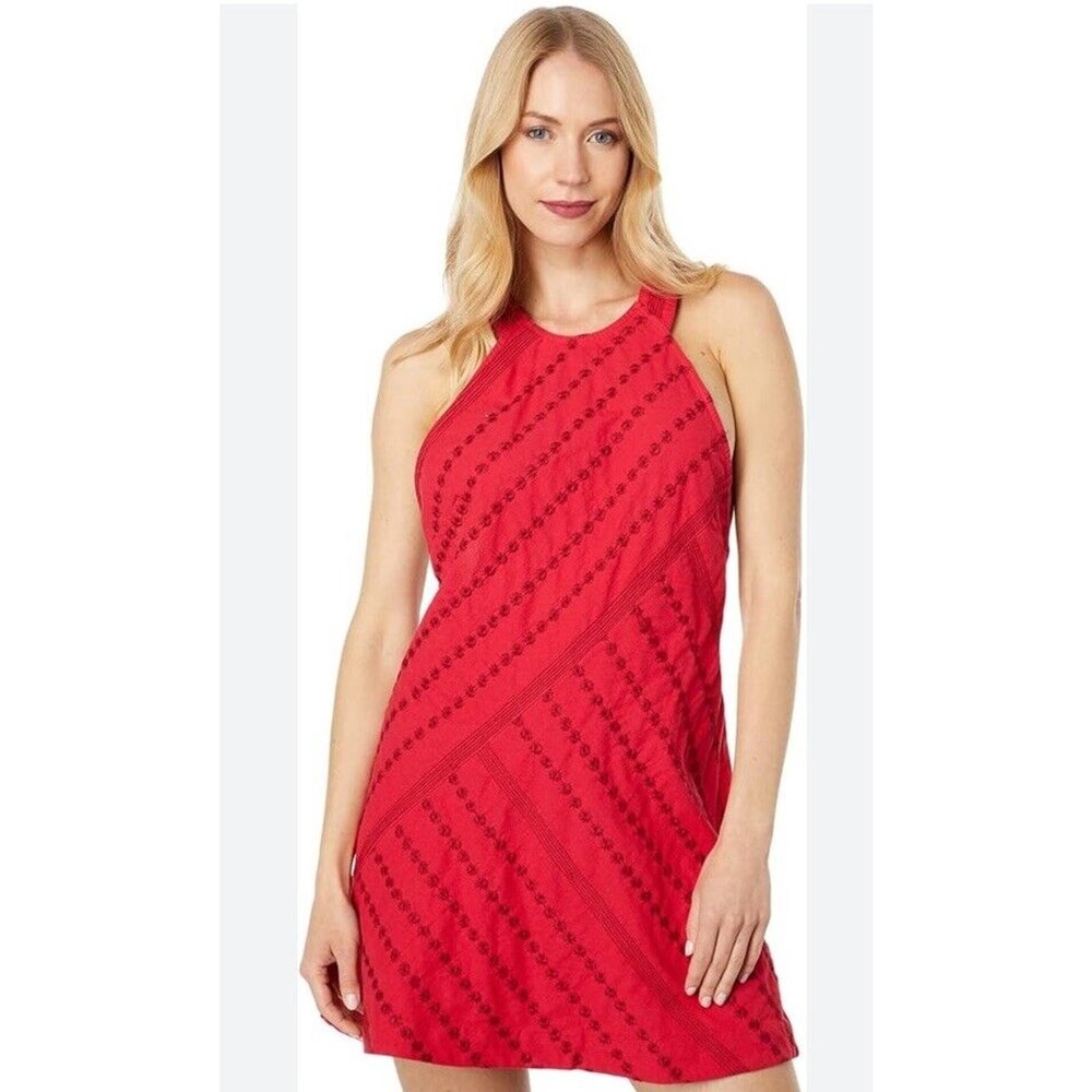 Free People Juni Mini Dress Strawberry Spritz New Size Small